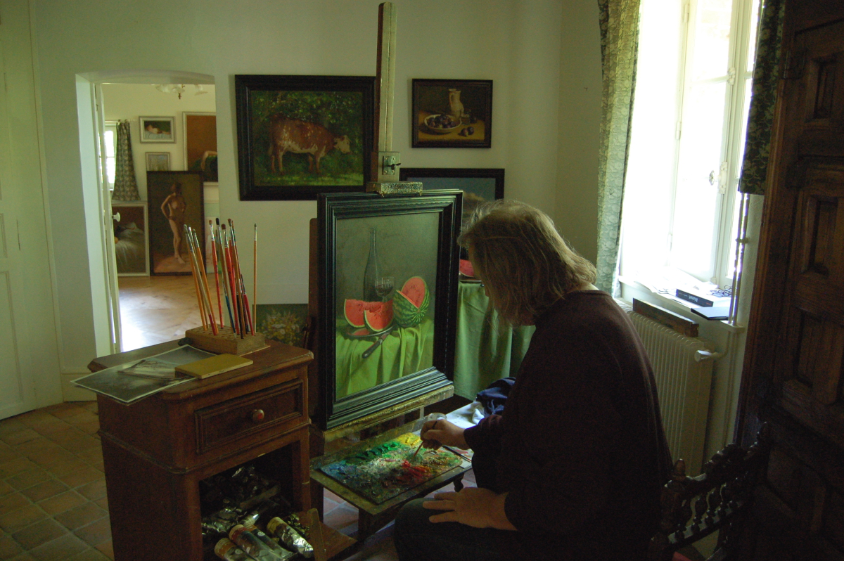 L'atelier de peinture de Nicolas Mécheriki